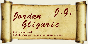 Jordan Gligurić vizit kartica